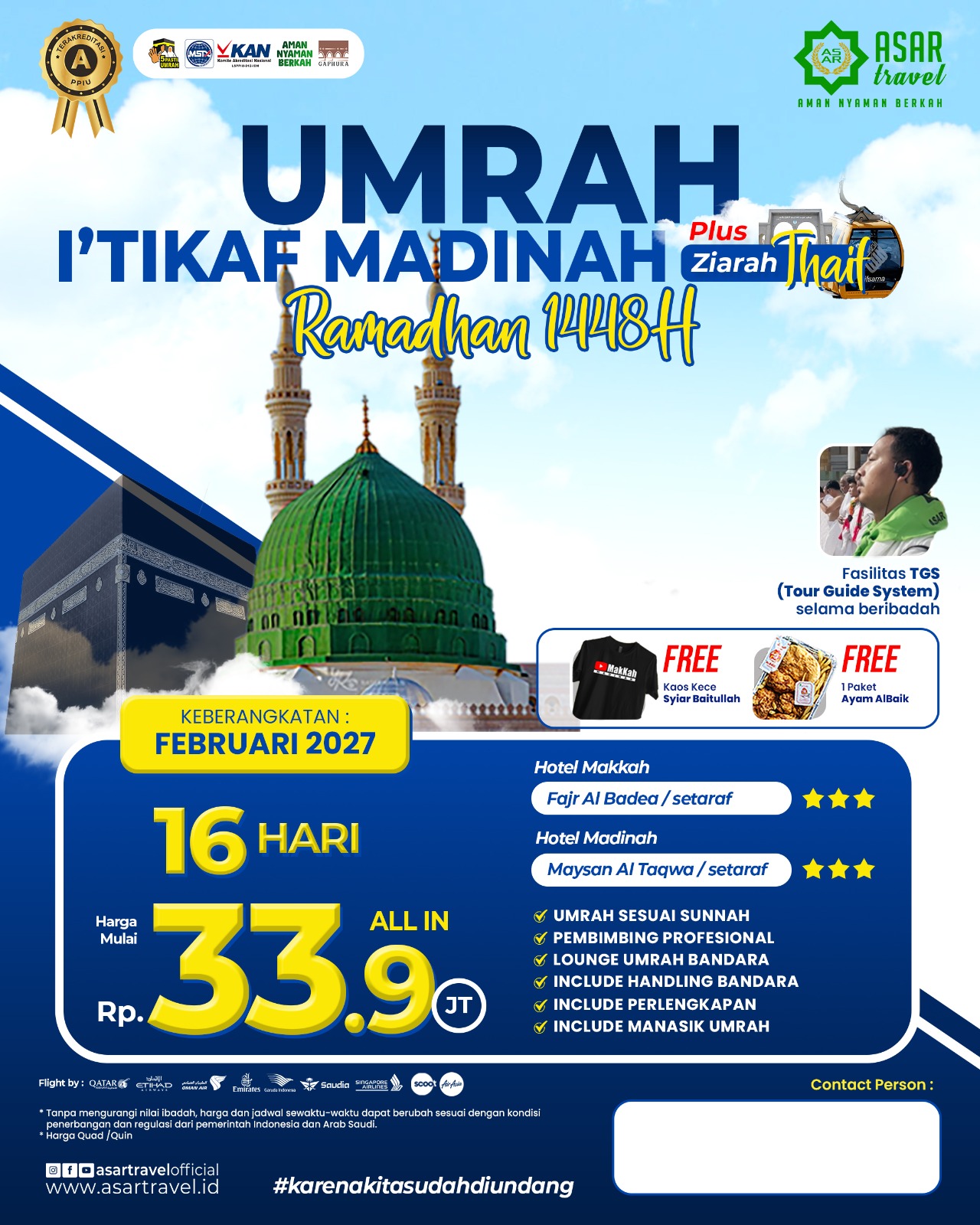 Umroh I'Tikaf Ramadhan Plus Thaif