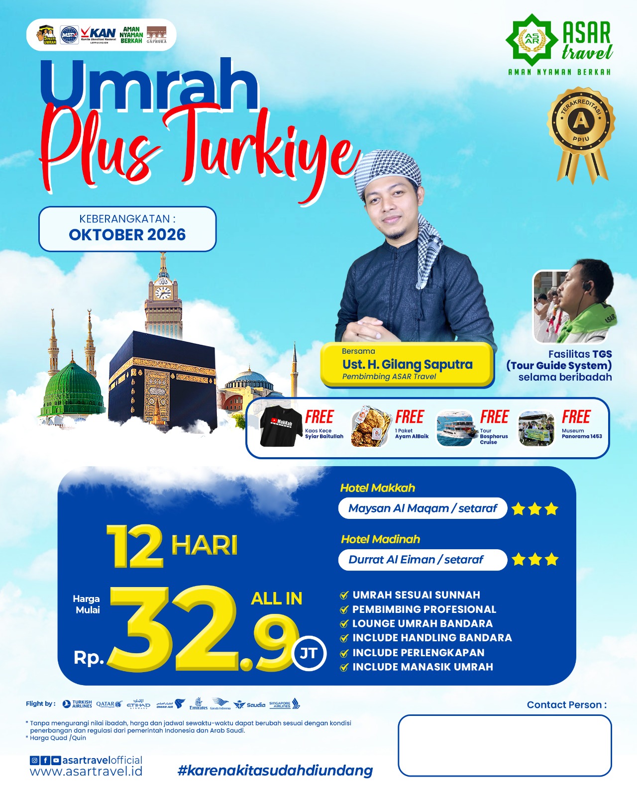 Umroh Plus Turki Oktober 2026
